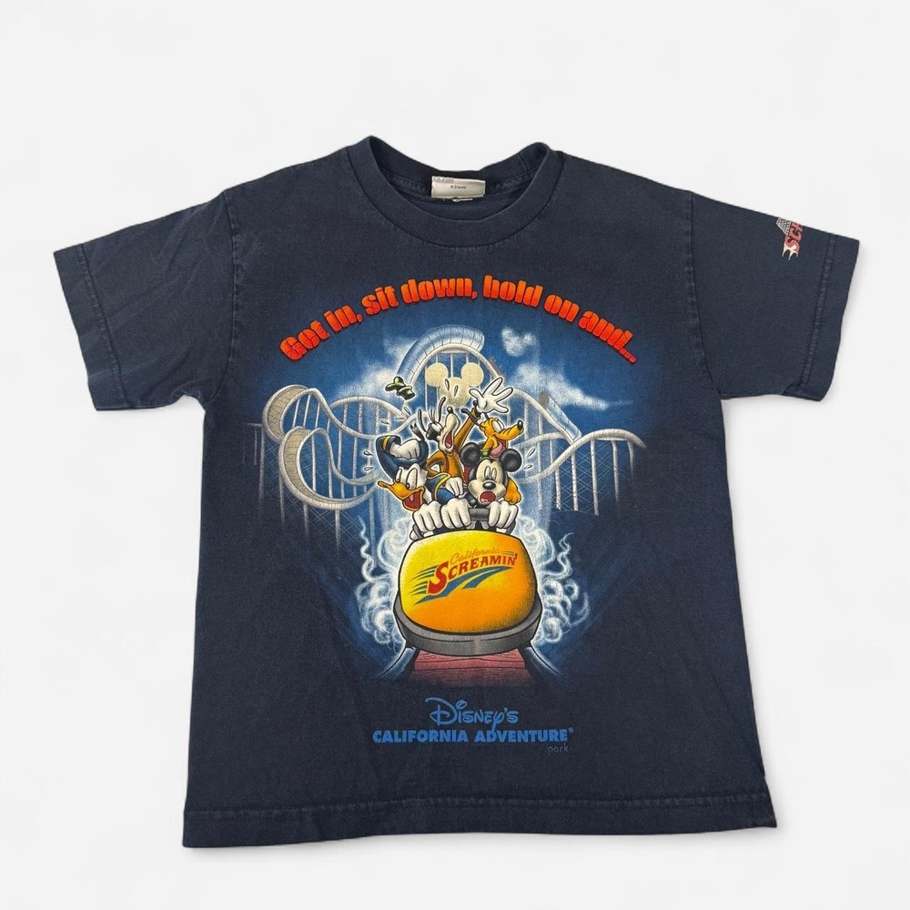 Vintage Disney California Adventure California Screamin Coaster Shirt Kids 8